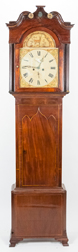 English Inlaid Chippendale Tall Case Clock