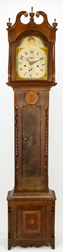 Luman Watson Carved & Inlaid Tall Case Clock