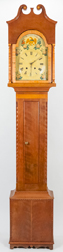 American Cherry & Curly Maple Tall Case Clock