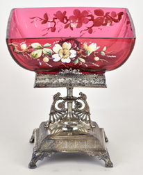 Victorian Art Glass Compote
