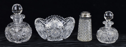 Four Pieces American Cut Glass