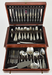 148 Piece Sterling Silver Flatware Set in the Fontaine Pattern