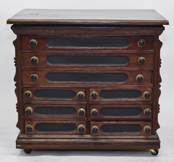Victorian Oak Spool Cabinet