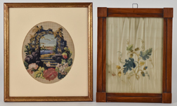 Two Framed Pieces Needlework