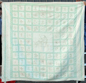 Pieced & Embroidered Quilt