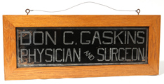 Reverse Painted Doctor's Sign