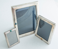 Three Sterling Picture Frames