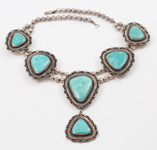 Mary Dayea Navajo Silver & Turquoise Necklace