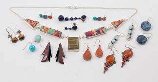 Ten Pieces Native Silver Jewelry