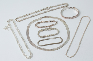 Eight Pieces Sterling Jewelry