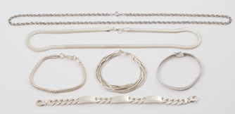 Six Pieces Sterling Jewelry