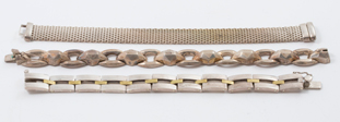 Three Sterling Bracelets