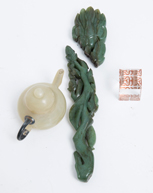 Three Chinese Jade & Crystal Carvings