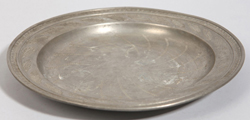 Engraved Pewter Plate