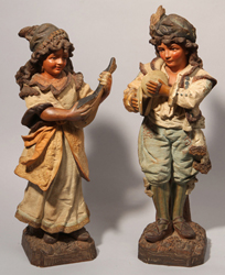 Pair Terracotta Figures