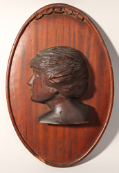 Folk Art Carved Wooden Bust
