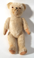 White Straw Filled Jointed Teddy Bear