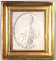 Framed Plaster Relief of Noble Lady