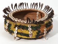 Early Pomo Feathered Gift Basket