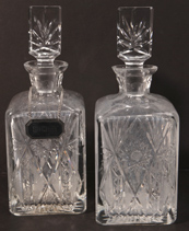 Two Cut Whiskey Decanters
