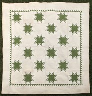 EARLY PIECED EIGHT POINT STAR QUILT 
