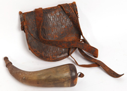 EARLY POWDER HORN & POUCH