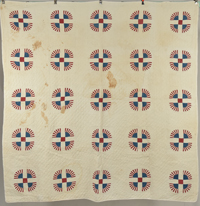 Early Patriotic Pieced Quilt