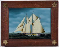 Painting of American Racing Yacht