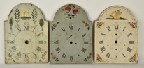 Three Early Wooden Clock Faces