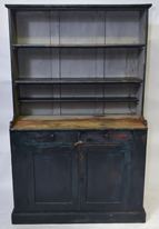 Early Pewter Cupboard in Blue Paint