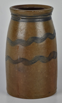 Decorated Stoneware Canning Jar