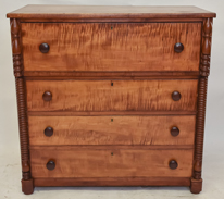 Curly Maple & Cherry Federal Chest