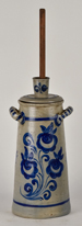 Outstanding Cobalt Decorated Stoneware Churn