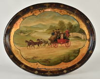 Clay Hand Painted Papier Mache Tray