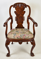 Irish Queen Anne Arm Chair