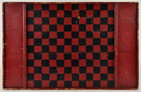 Early Painted Wood Game Board 