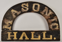 Early Wooden Masonic Hall Sign