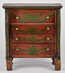 Decorated Federal Miniature Chest