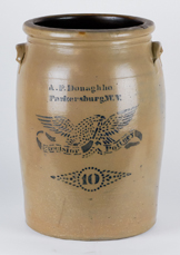 A.P. Donaghho Eagle Stenciled 10 Gal Stoneware Jar