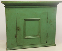 Hanging cupboard w/ green paint