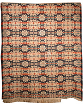 SIGNED 3 COLOR JACQUARD COVERLET