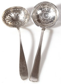 TWO SILVER JELLY SPOONS