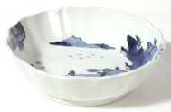 CHINESE BLUE PAINTED PORCELAIN BOWL