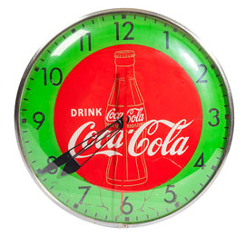 Coca-Cola Reverse Painted Wall Clock
