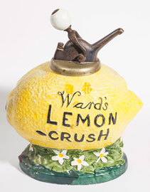 Ward's Lemon Crush Porcelain Syrup Dispenser