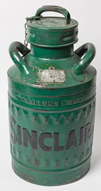 Embossed Sincair Gas Can