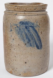 Cobalt Decorated Stoneware Crock