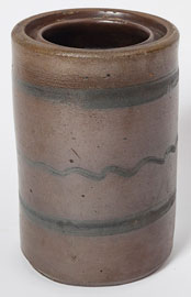 Cobalt Decorated Stoneware Jar