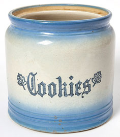 Blue Decorated Cookies Jar