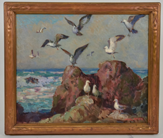Frank H. Myers (OH/CA 1899-1956) Coastal Oil Painting